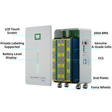 Load image into Gallery viewer, 16.07kWh 3140Ah 51.2V CB IEC62619 CE-EMC Power Storage Wall Mounted Solar Battery
